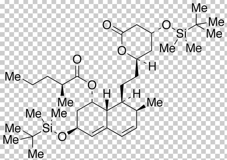 Simvastatin Mevastatin Cardiovascular Disease Hypercholesterolemia PNG, Clipart, Acid, Angle, Area, Auto Part, Black And White Free PNG Download