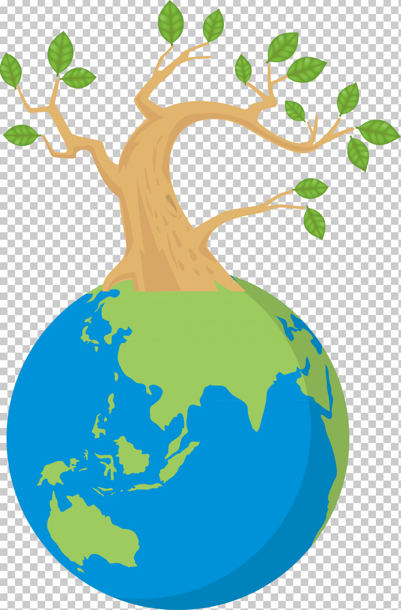Earth Tree Go Green PNG, Clipart, Branch, Cartoon, Decal, Earth, Eco Free PNG Download