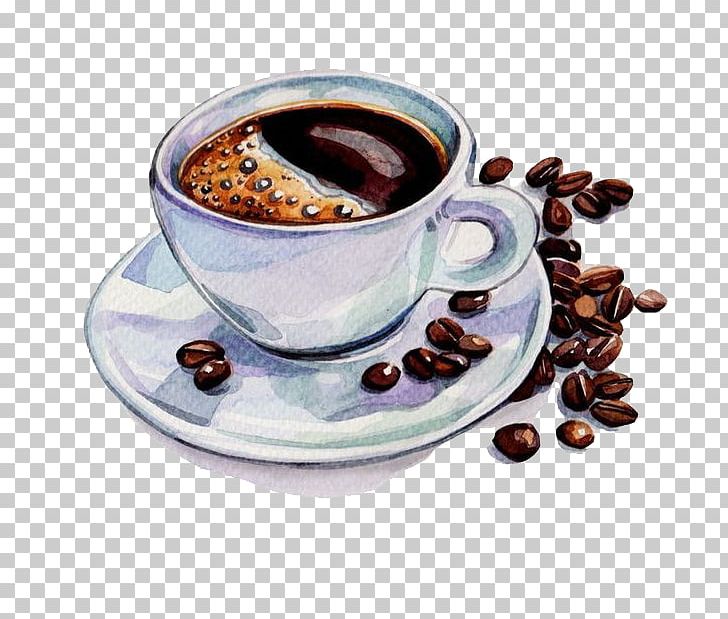 Coffee Tea Cafe Watercolor Painting Drawing PNG, Clipart, Brewed Coffee, Cafe, Caffeine, Coffee, Hand Free PNG Download