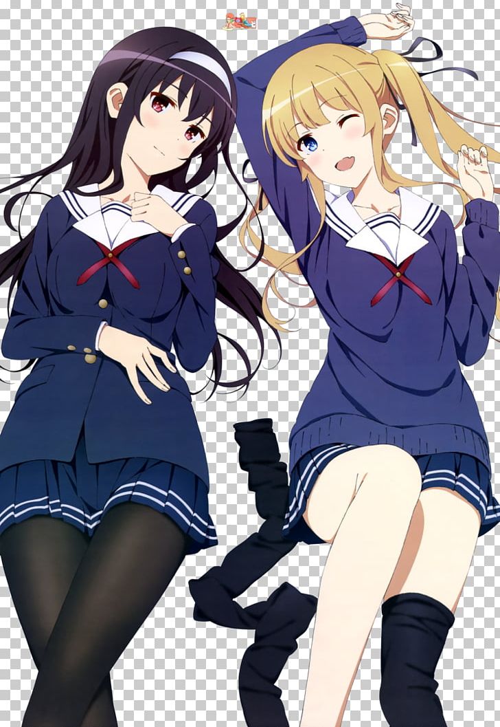 Saekano: How To Raise A Boring Girlfriend Anime Manga Fan Service Otaku PNG, Clipart, Anime, Art, Black Hair, Brown Hair, Cartoon Free PNG Download