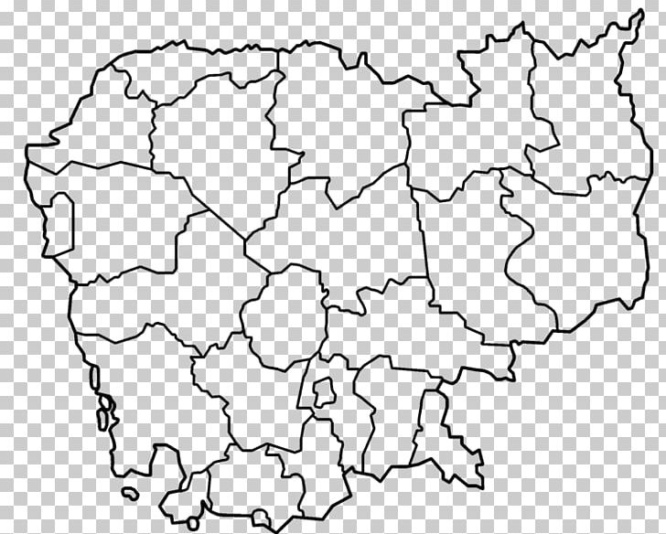 Kandal Province Provinces Of Cambodia Phnom Penh Kampong Thom Province Siem Reap Province PNG, Clipart, Area, Black And White, Blank Map, Cambodia, Kandal Province Free PNG Download