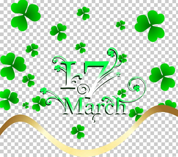 Saint Patrick's Day Holiday Clover PNG, Clipart, Area, Artwork, Branch, Clover, Collage Free PNG Download