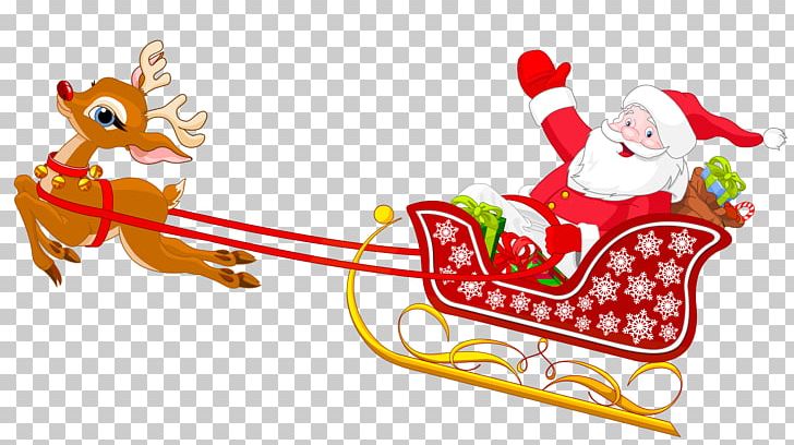 Santa Claus Reindeer Sled PNG, Clipart, Christmas, Christmas Decoration, Christmas Ornament, Deer, Fictional Character Free PNG Download