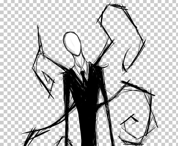Slenderman Slender: The Eight Pages Drawing Fan Art PNG, Clipart, Anime, Art, Artwork, Black And White, Branch Free PNG Download