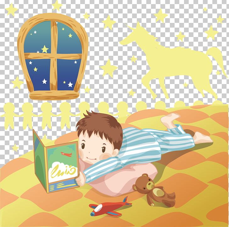 Boy Lying In Bed Reading A Book PNG, Clipart, Area, Art, Baby Toys, Bed, Black And White Free PNG Download