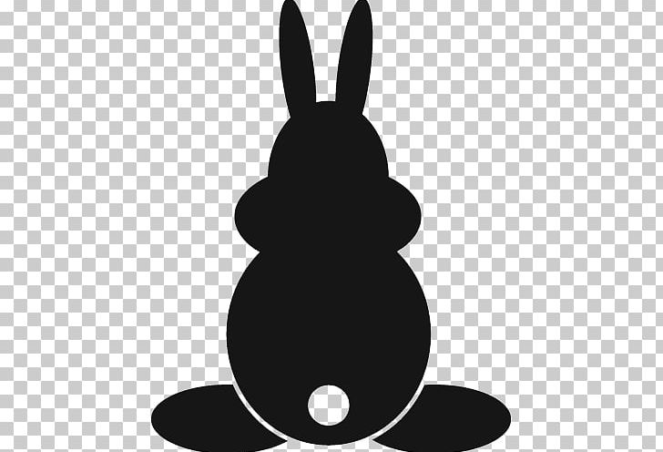 Domestic Rabbit Silhouette Black White PNG, Clipart, Animals, Black, Black And White, Domestic Rabbit, Hase Free PNG Download