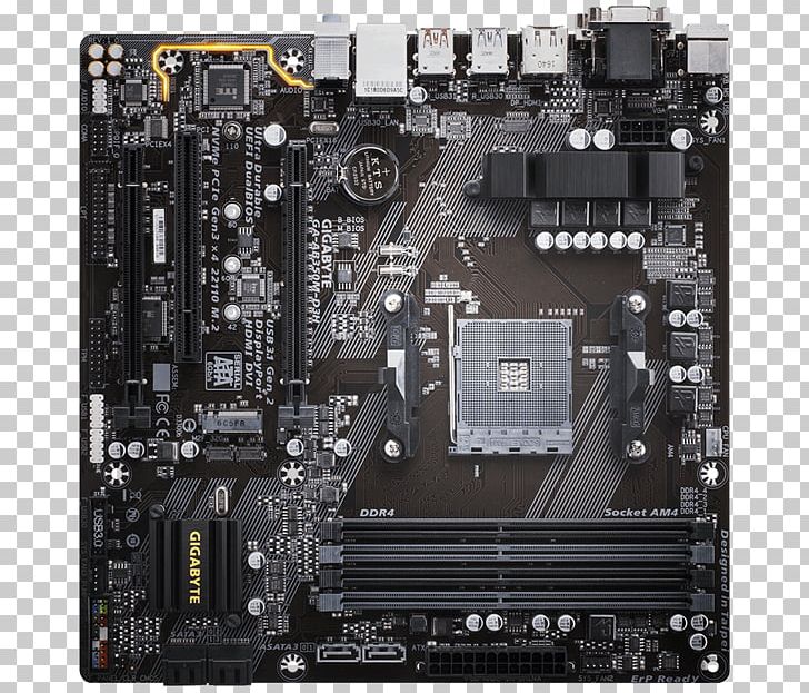 Gigabyte GA-AB350M-HD3 AMD B350 Socket AM4 Motherboard Gigabyte GA-AB350M-HD3 AMD B350 Socket AM4 Motherboard MicroATX DDR4 SDRAM PNG, Clipart, Advanced Micro Devices, Computer Hardware, Electronic Device, Electronics, Gigabyte Technology Free PNG Download