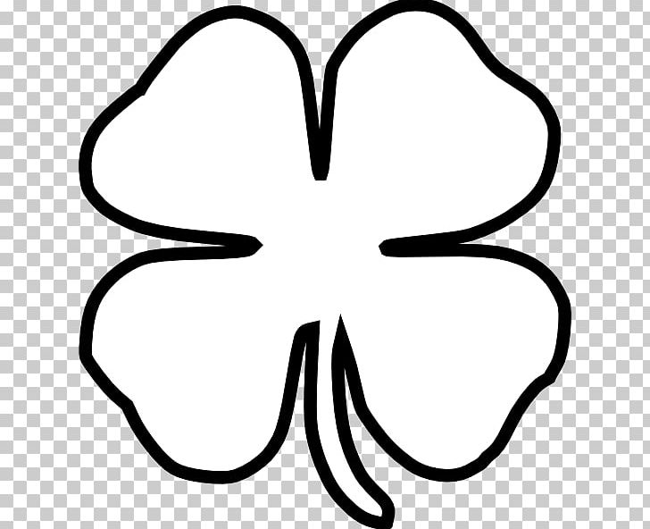Four-leaf Clover Black And White PNG, Clipart, Area, Artwork, Black, Black And White, Blog Free PNG Download