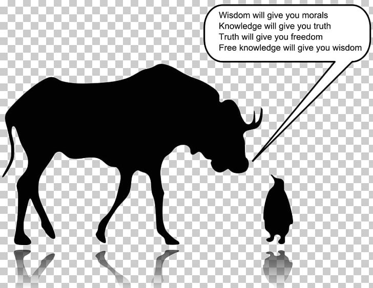GNU/Linux Naming Controversy Free Software Desktop PNG, Clipart, Black, Black And White, Bull, Cartoon, Cow Goat Family Free PNG Download
