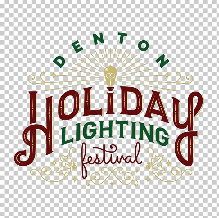 Discover Denton Welcome Center Denton Co. Christmas Lights Holiday Logo Festival PNG, Clipart, Area, Brand, Christmas, Christmas Tree, Culture Free PNG Download