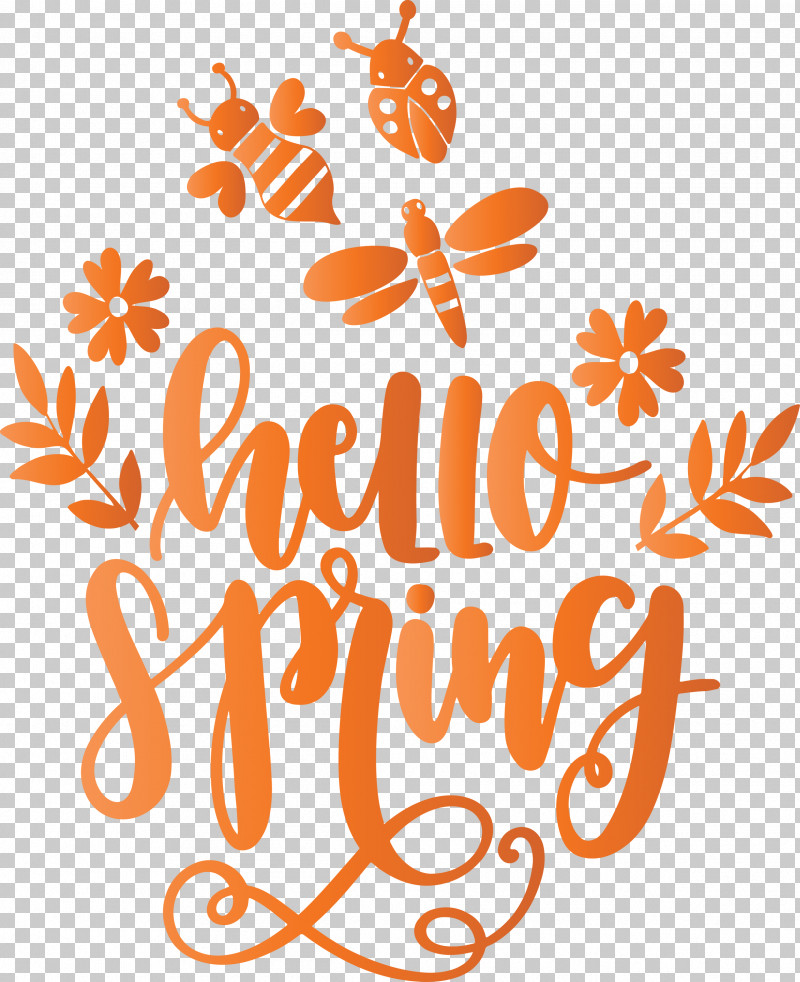 Hello Spring Spring PNG, Clipart, Hello Spring, Orange, Spring, Text Free PNG Download