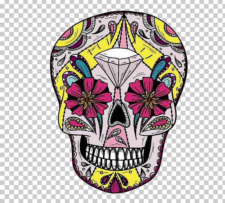 Calavera Skull PNG, Clipart, Bone, Calavera, Day Of The Dead, Drawing, Poster Free PNG Download