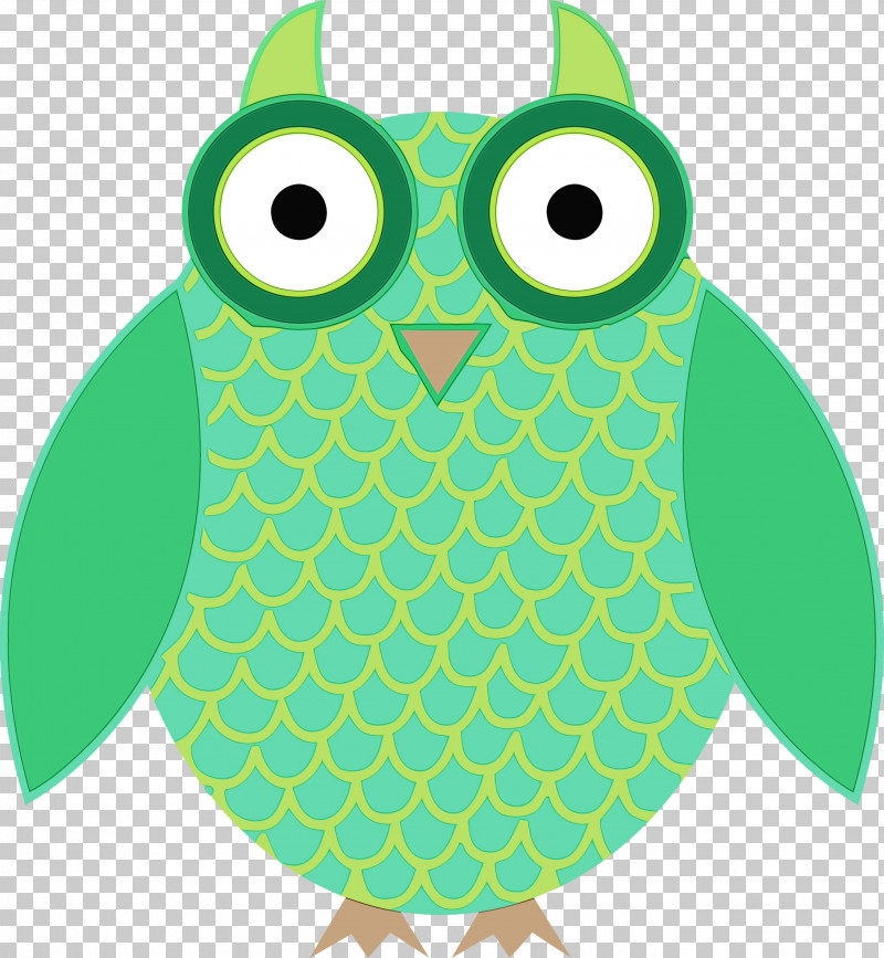 Owl Green Turquoise Bird Bird Of Prey PNG, Clipart, Bird, Bird Of Prey, Cartoon Owl, Cute Owl, Green Free PNG Download