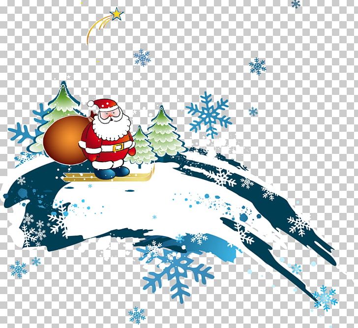 Santa Claus Christmas Tree PNG, Clipart, Bird, Branch, Cartoon, Christmas Card, Christmas Decoration Free PNG Download