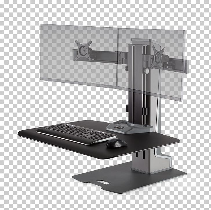 Sit-stand Desk Standing Desk Workstation Monitor Mount PNG, Clipart, Angle, Computer Monitor Accessory, Computer Monitors, Desk, Electronics Accessory Free PNG Download