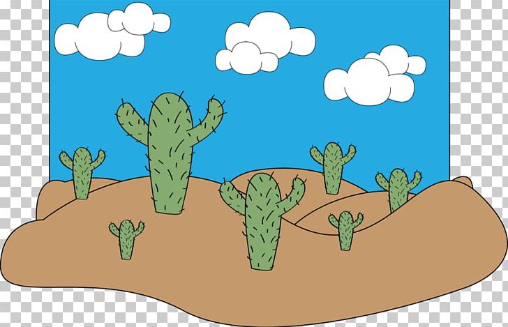 Cartoon Desert Drawing Landscape PNG, Clipart, Animation, Art, Cactus