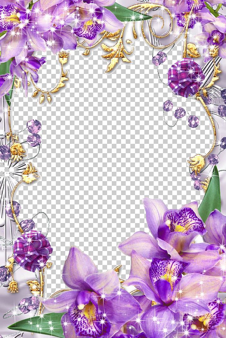 Paper Flower Purple Frame PNG, Clipart, Border Frames, Borders And Frames, Clip, Cut Flowers, Flora Free PNG Download