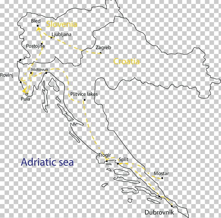 Slovenia Travel Itinerary Map Plitvice Lakes National Park PNG, Clipart, Angle, Area, Croatia, Croatia Map, Diagram Free PNG Download