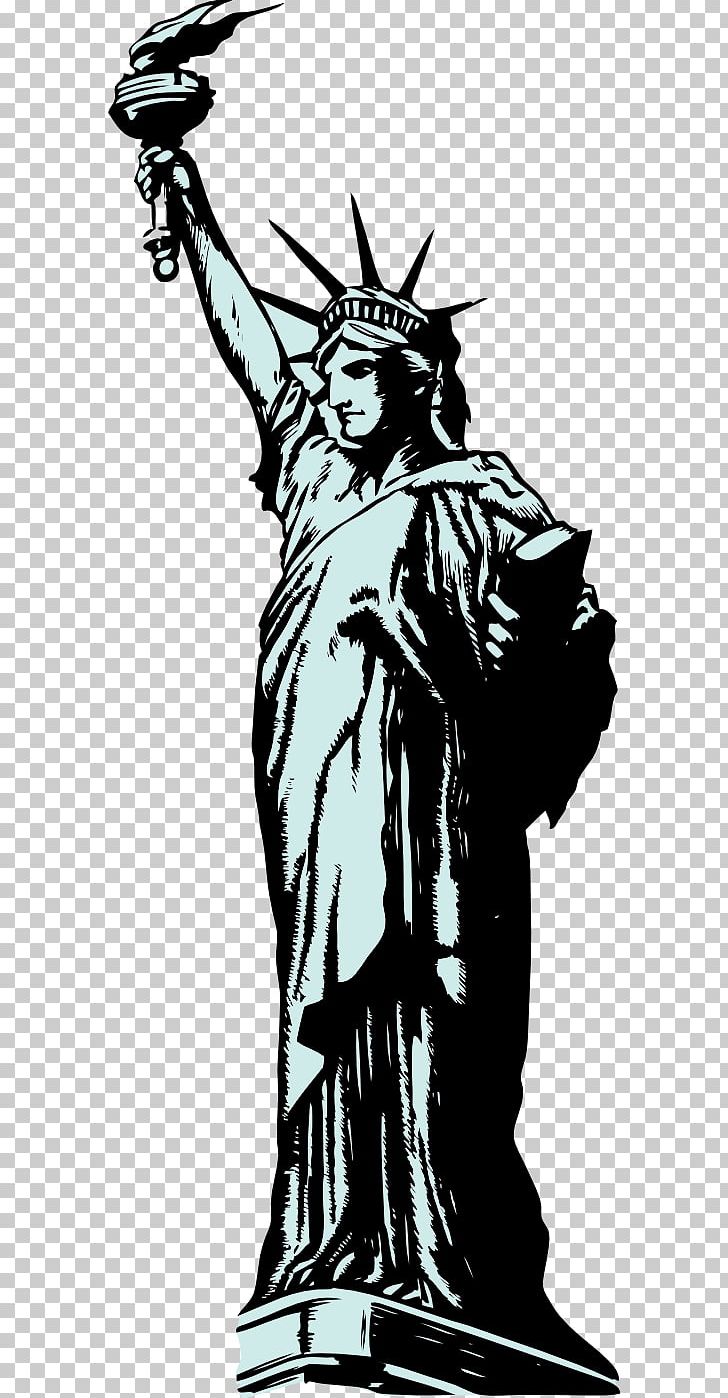 Statue Of Liberty Drawing PNG, Clipart, Art, Black And White, Demon, Drawing, Fictional Character Free PNG Download