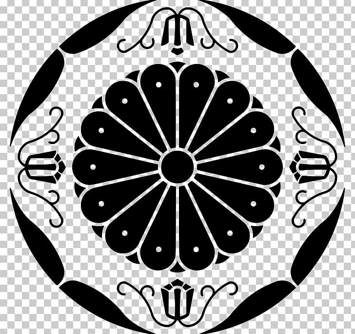 Imperial House Of Japan Lambang Bunga Seruni Mon Crest PNG, Clipart, Black, Black And White, Chrysanthemum, Chrysanthemum Grandiflorum, Circle Free PNG Download