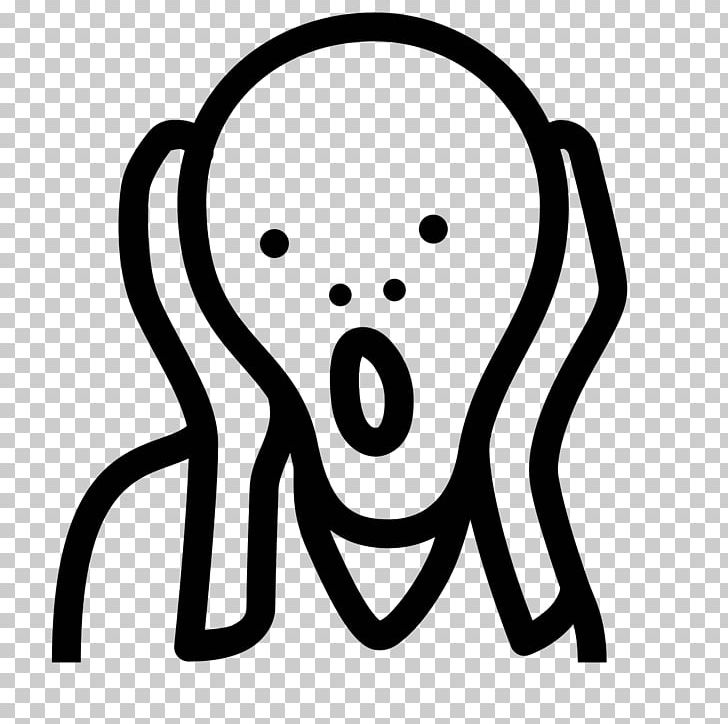 Computer Icons The Scream PNG, Clipart, Artwork, Black, Black And White, Computer Font, Download Free PNG Download