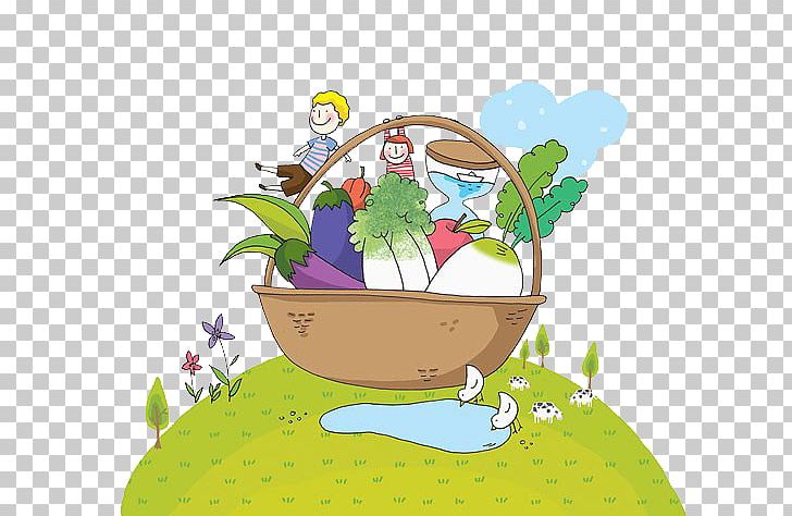 Drawing Vegetable Cartoon Illustration PNG, Clipart, Animation, Art, Basket, Basket Of Apples, Cartoon Free PNG Download