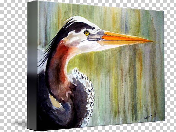Watercolor Painting Beak Bird Pelecaniformes PNG, Clipart, Art, Beak, Bird, Blue Heron Jewelry, Fauna Free PNG Download
