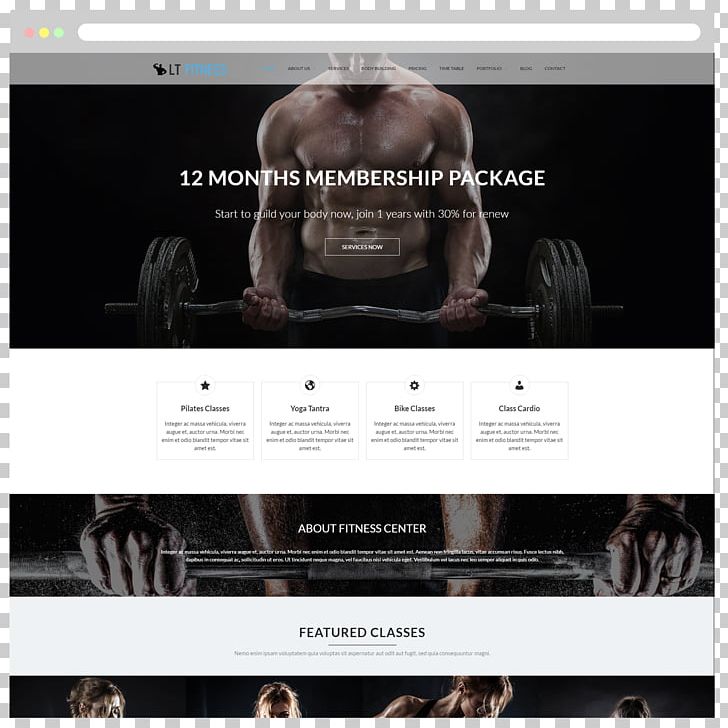 WordPress Theme Fitness Centre Responsive Web Design PNG, Clipart, Arm, Blog, Bodybuilding, Brand, Cascading Style Sheets Free PNG Download