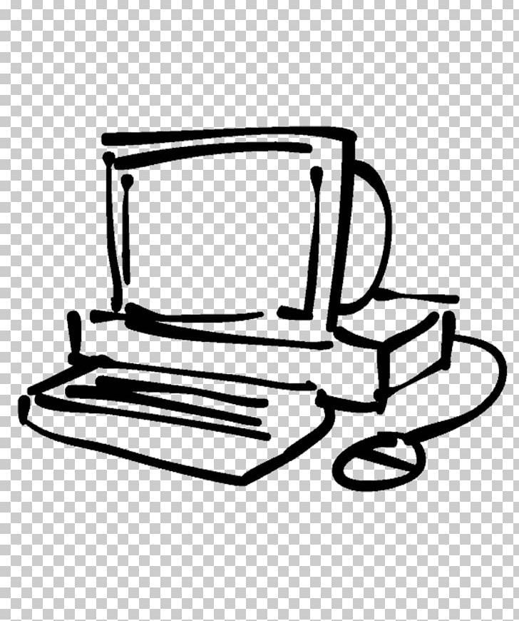 Drawing Personal Computer Desktop Computers PNG, Clipart, Angle, Animaatio, Area, Black And White, Chair Free PNG Download