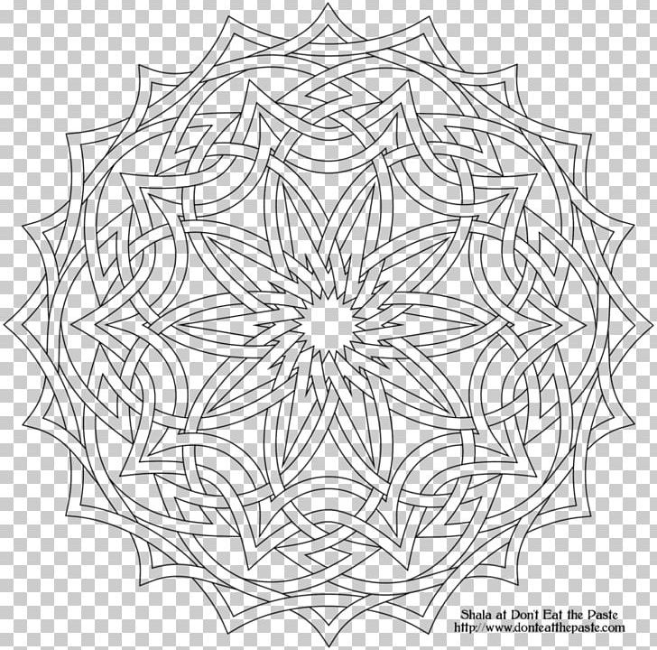 Mandala Coloring Book Yantra PNG, Clipart, Area, Black And White, Celtic Cross, Child, Circle Free PNG Download