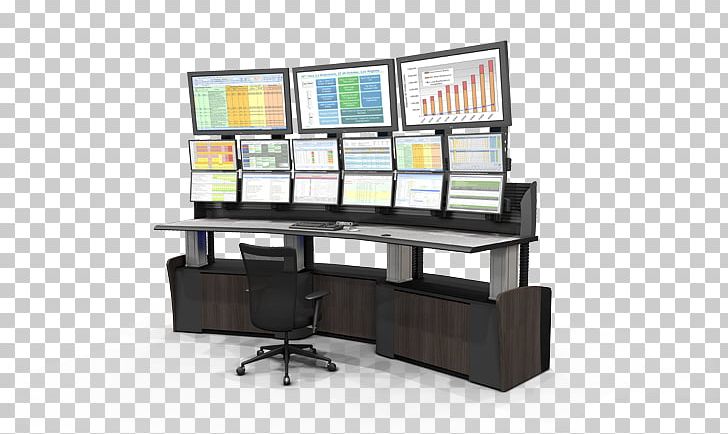Shelf Sit-stand Desk System Console Table PNG, Clipart, Angle, Chair, Console Table, Control Room, Desk Free PNG Download