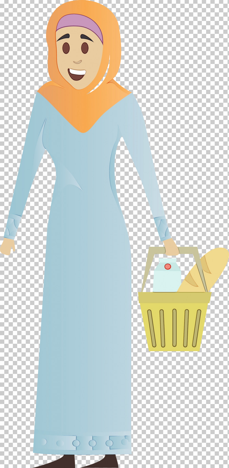 Cartoon Standing Dress PNG, Clipart, Arabic Girl, Arabic Woman, Cartoon, Dress, Paint Free PNG Download