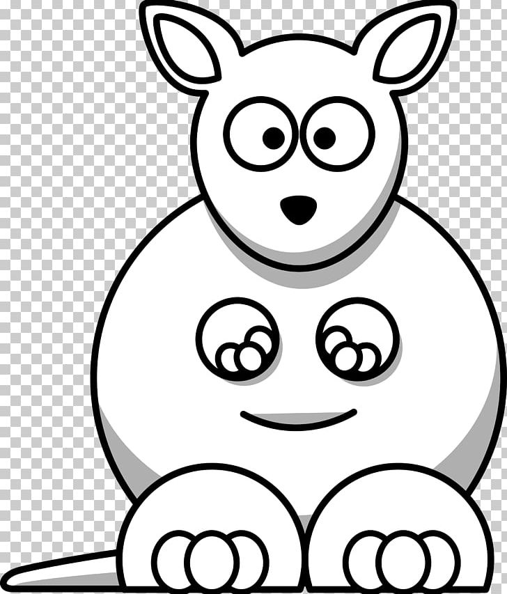 Kangaroo Black And White Free Content PNG, Clipart, Area, Black And White, Child, Color, Coloring Book Free PNG Download