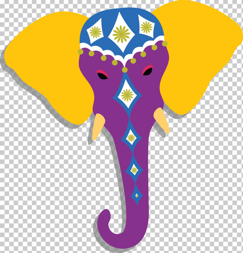 Indian Elephant PNG, Clipart, Elephant, Indian Elephant, Meter, Purple Free PNG Download
