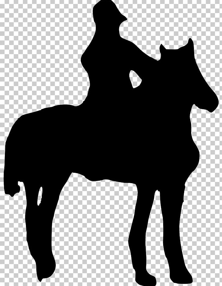 Silhouette Horse Pony PNG, Clipart, Animals, Black, Black And White, Cattle Like Mammal, Cowboy Free PNG Download