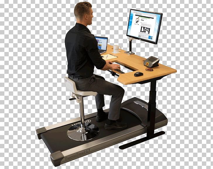 Treadmill Desk Standing Desk Sit Stand Desk Png Clipart Angle