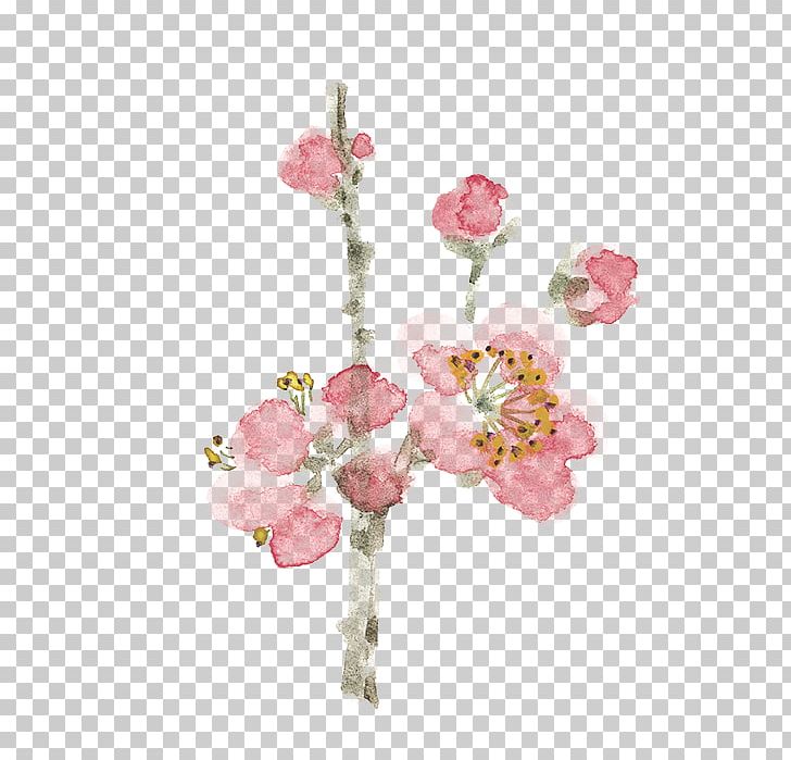 Chinese Painting Ink Wash Painting PNG, Clipart, Artificial Flower, Blossom, Branch, Cherry Blossom, Floral Design Free PNG Download
