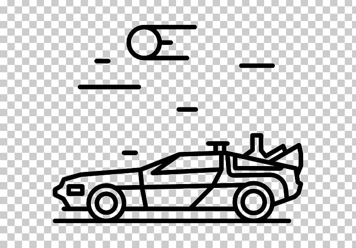 Dr. Emmett Brown DeLorean DMC-12 Marty McFly DeLorean Time Machine Back To The Future PNG, Clipart, Angle, Area, Automotive Design, Automotive Exterior, Black And White Free PNG Download