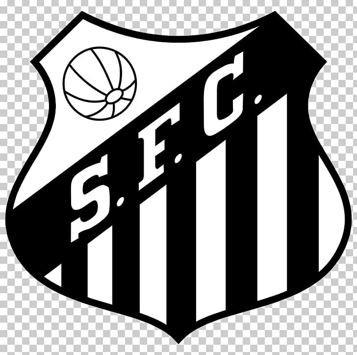 Santos FC Logo Santos PNG, Clipart, Area, Artwork, Black, Black And White, Brand Free PNG Download