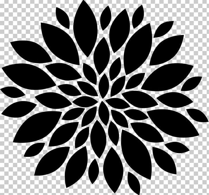 Flower Silhouette PNG, Clipart, Black, Black And White, Branch, Circle, Clip Art Free PNG Download