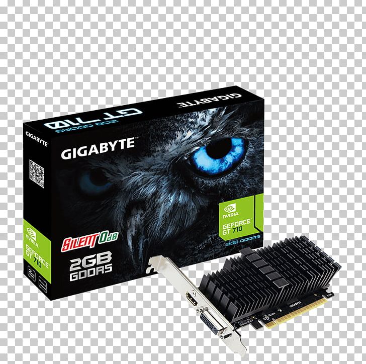 Graphics Cards & Video Adapters NVIDIA GeForce GT 710 Gigabyte Technology Digital Visual Interface PNG, Clipart, Computer Component, Electronic Device, Gddr3 Sdram, Gddr5 Sdram, Geforce Free PNG Download