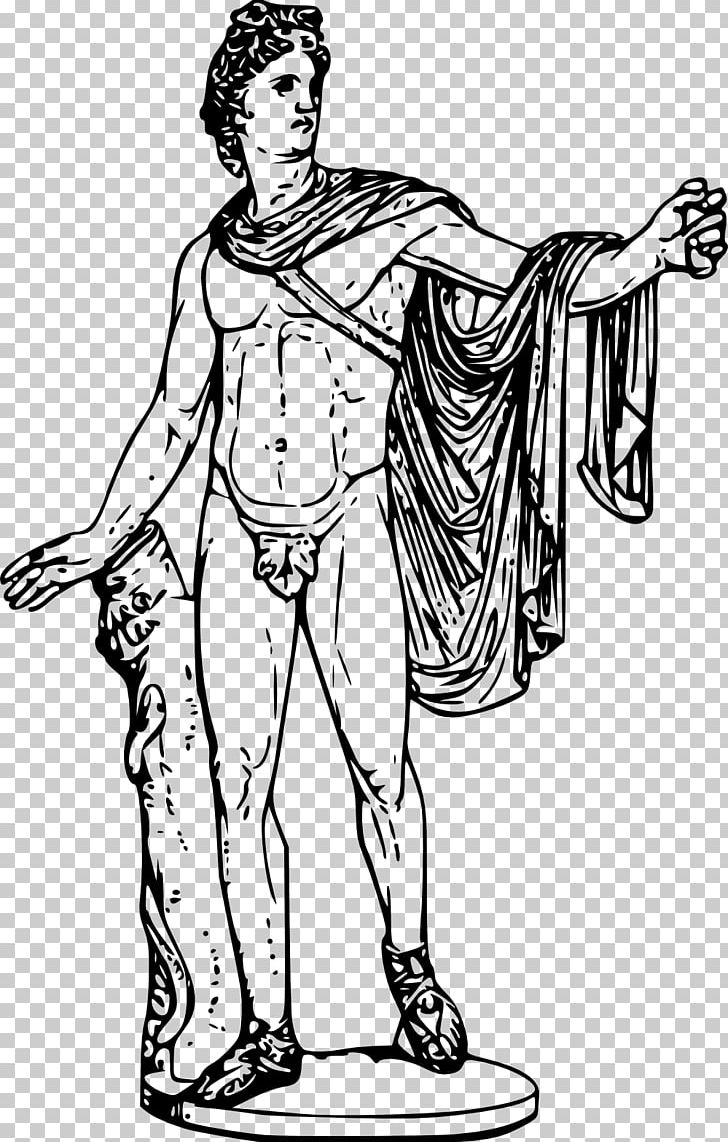 Apollo Ancient Greece Greek Mythology Ancient Greek Sculpture Ancient Greek Art PNG, Clipart, Arm, Artwork, Black And White, Egyptian Mythology, Fictional Character Free PNG Download