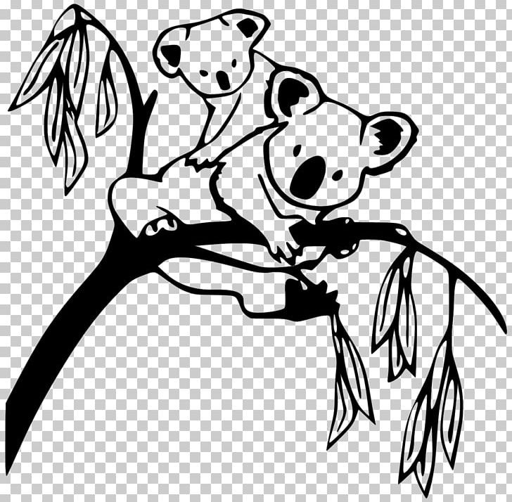 Koala Illustration Animals Of Australia Mural PNG, Clipart, Animals, Art, Artwork, Black, Black And White Free PNG Download