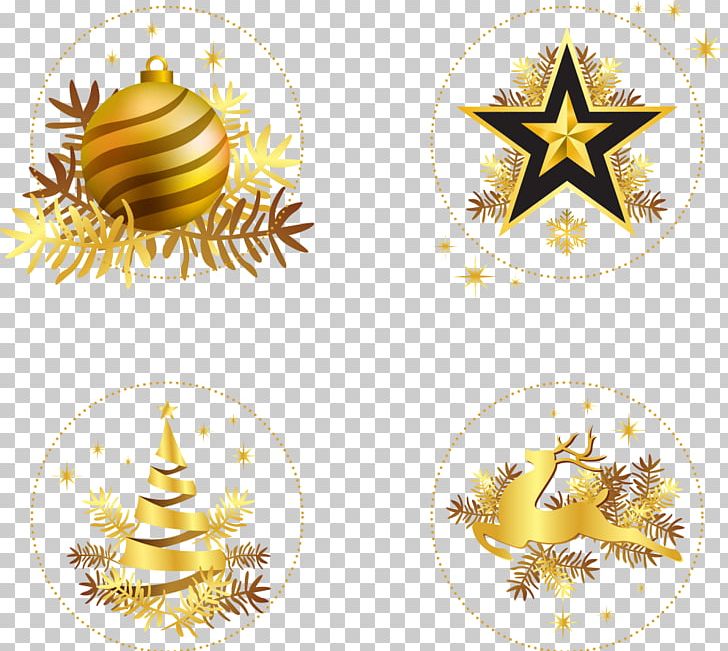 Gold Christmas Euclidean PNG, Clipart, Body Jewelry, Chemical Element, Christmas Decoration, Christmas Elements, Christmas Frame Free PNG Download
