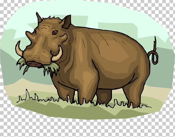 Common Warthog PNG, Clipart, Carnivoran, Cartoon, Common Warthog, Domestic Pig, Fauna Free PNG Download