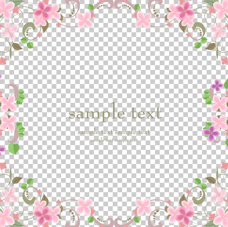 Pink Flowers Border Material PNG, Clipart, Border, Circle, Creative Borders, Decorative Patterns, Design Free PNG Download