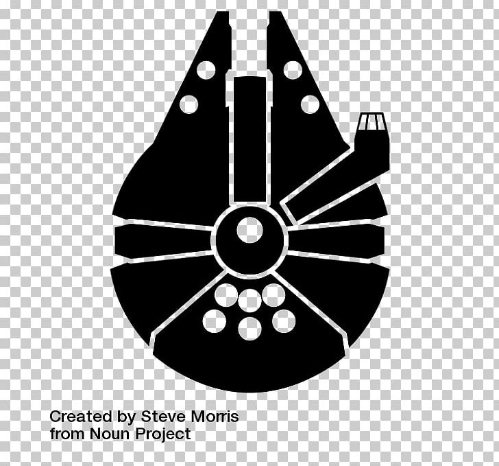 Millennium Falcon Han Solo Yoda Star Wars PNG, Clipart, All Terrain Armored Transport, Angle, Art, Black And White, Circle Free PNG Download