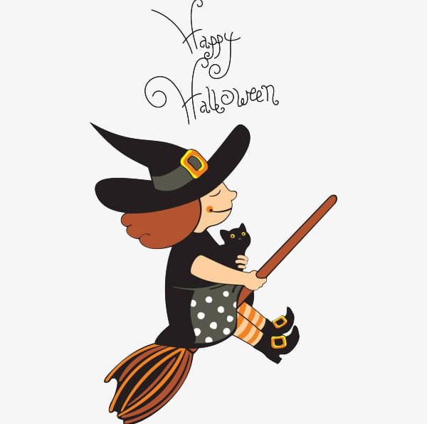 Cartoon Cute Little Witch PNG, Clipart, Broom, Cartoon, Cartoon Clipart, Cartoon Witch, Cute Clipart Free PNG Download