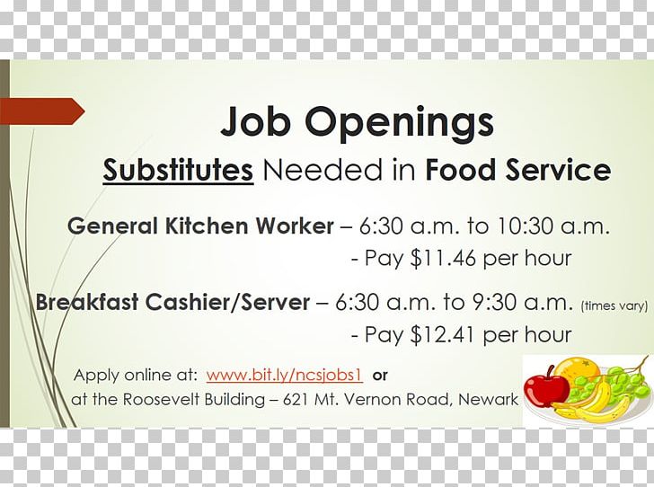 Newark City Schools Substitute Teacher Job Foodservice PNG, Clipart, Area, Cityservice, Education Science, Food Industry, Foodservice Free PNG Download