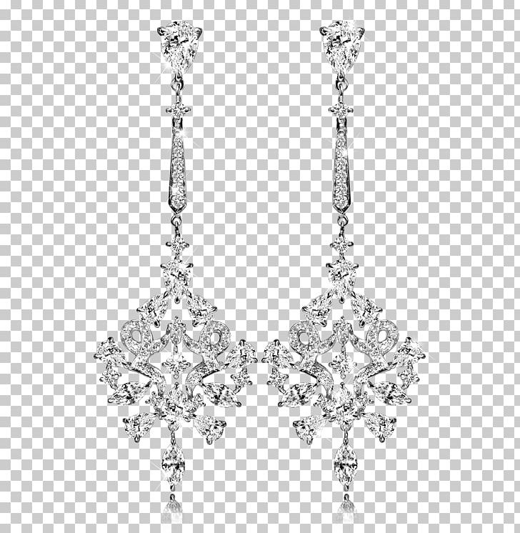 Earring Jewellery Diamond Clothing Accessories PNG, Clipart, Accessories, Black And White, Body Jewellery, Body Jewelry, Carat Free PNG Download
